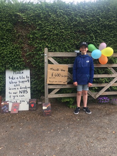 Rex Mavir in Year 8 Raises £650 for the NHS!